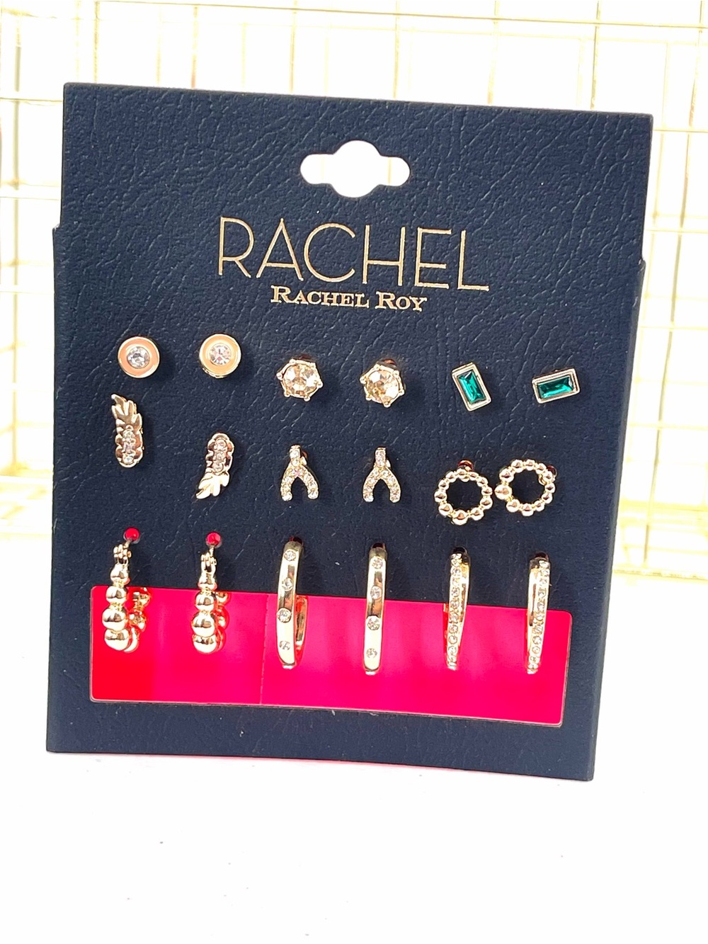 Rachel Rachel Roy nwt 6 stud 3 hoop 9 pair earring set